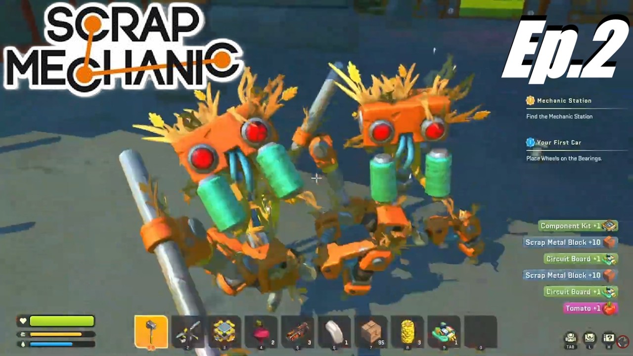 My First Car ! Scrap Mechanic - Ep.2 (Gameplay Eng 1080p)