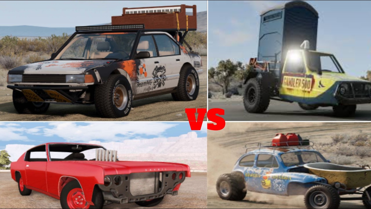 I Am Back And We Are Racing Weird Cars On A Race Track