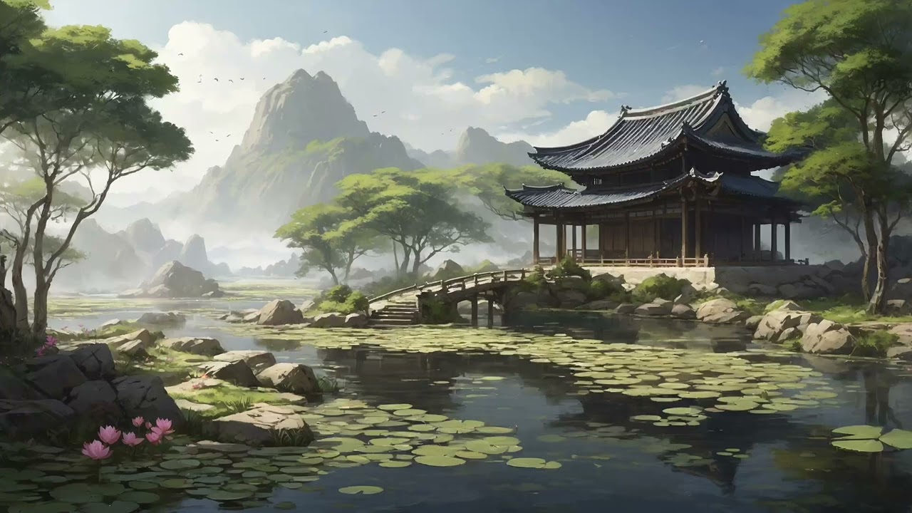 3 Hours of Ancient Korean Garden Ambience | Calm Study & Focus Music
