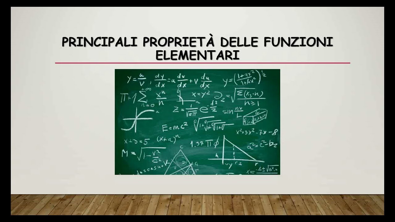 MATEMATICA (ANALISI): FUNZIONI ELEMENTARI