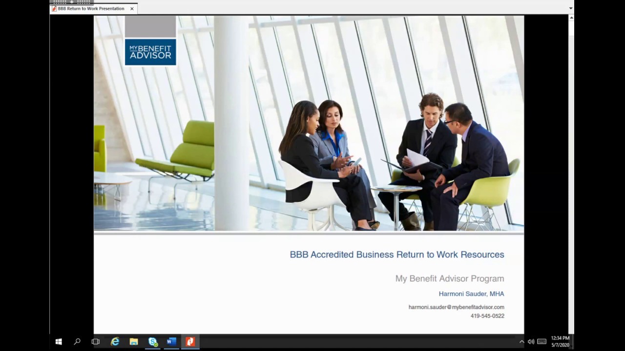 My Benefit Advisor: Return to Work Considerations & Employee Benefit Resources