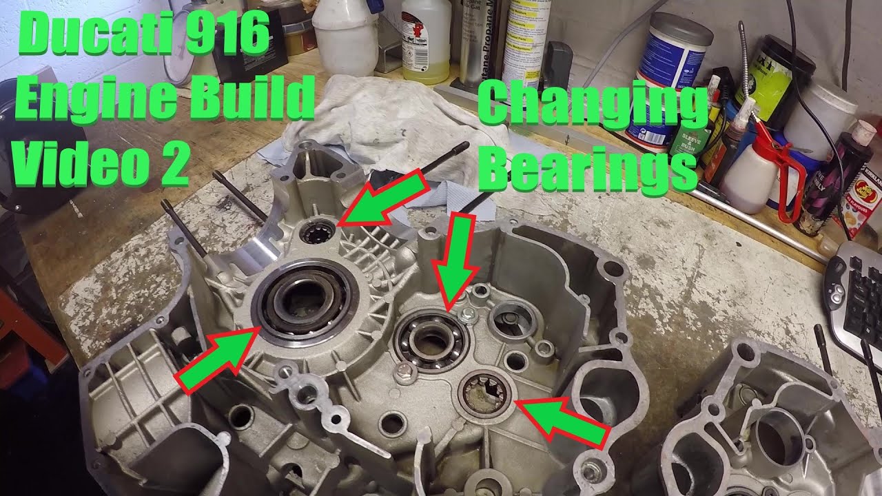 Ducati 916 Engine Build Video 2 - Bearing change