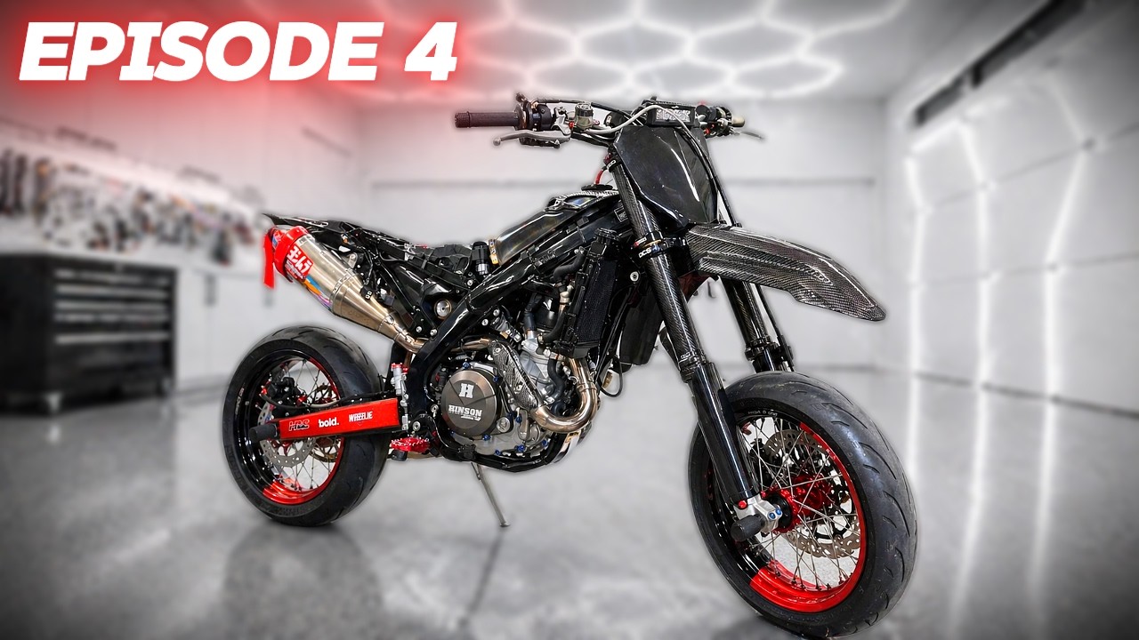 CRF450L SUPERMOTO BUILD FULLY MAXED OUT EPISODE 4