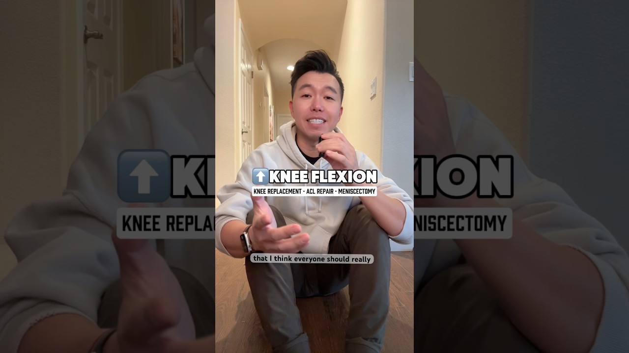 Increasing knee flexion after knee surgery: an exercise that can help⬇️ #kneesurgeryrecovery