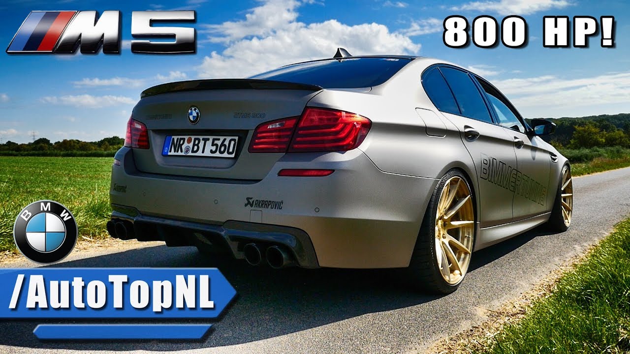 800HP BMW M5 F10 Akrapovic Exhaust SOUND & BURNOUT by AutoTopNL