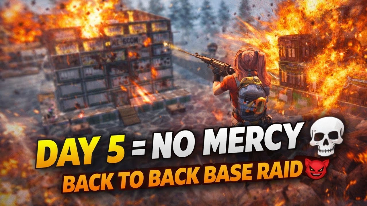 DAY 5 NO MERCY 😈 | Standard Server Back to Back Base Raids | Last Island of Survival