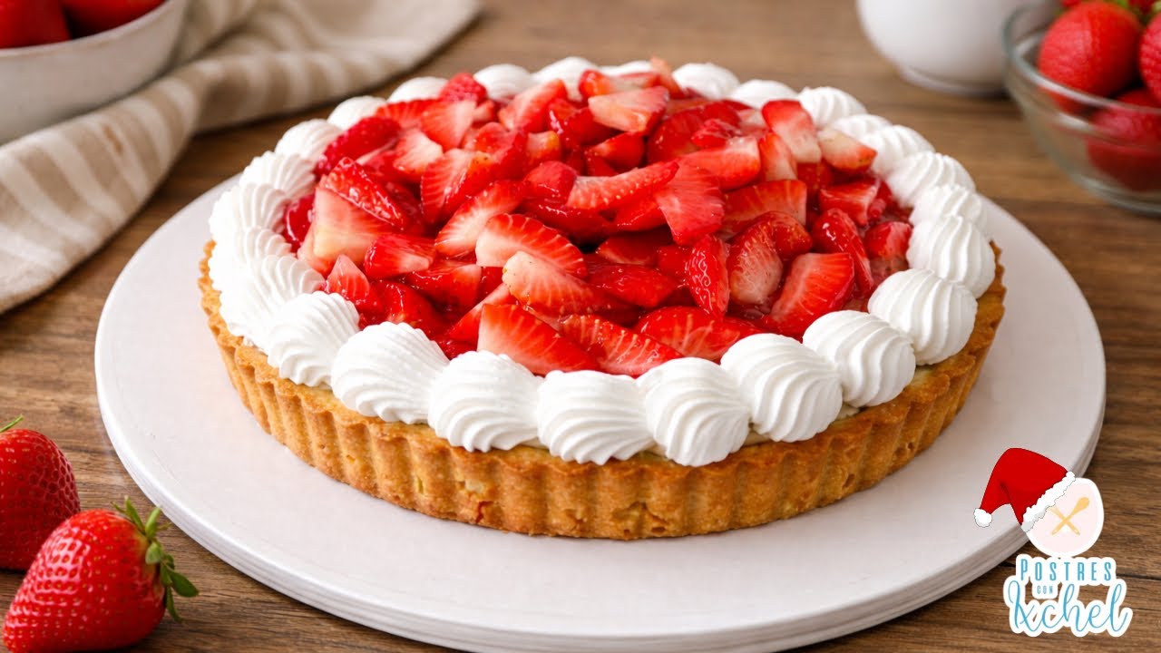 TARTALETA DE FRESAS CON CREMA PASTELERA DIPLOMATICA | ESPECIAL DE FIN DE AÑO | POSTRES CON IXCHEL