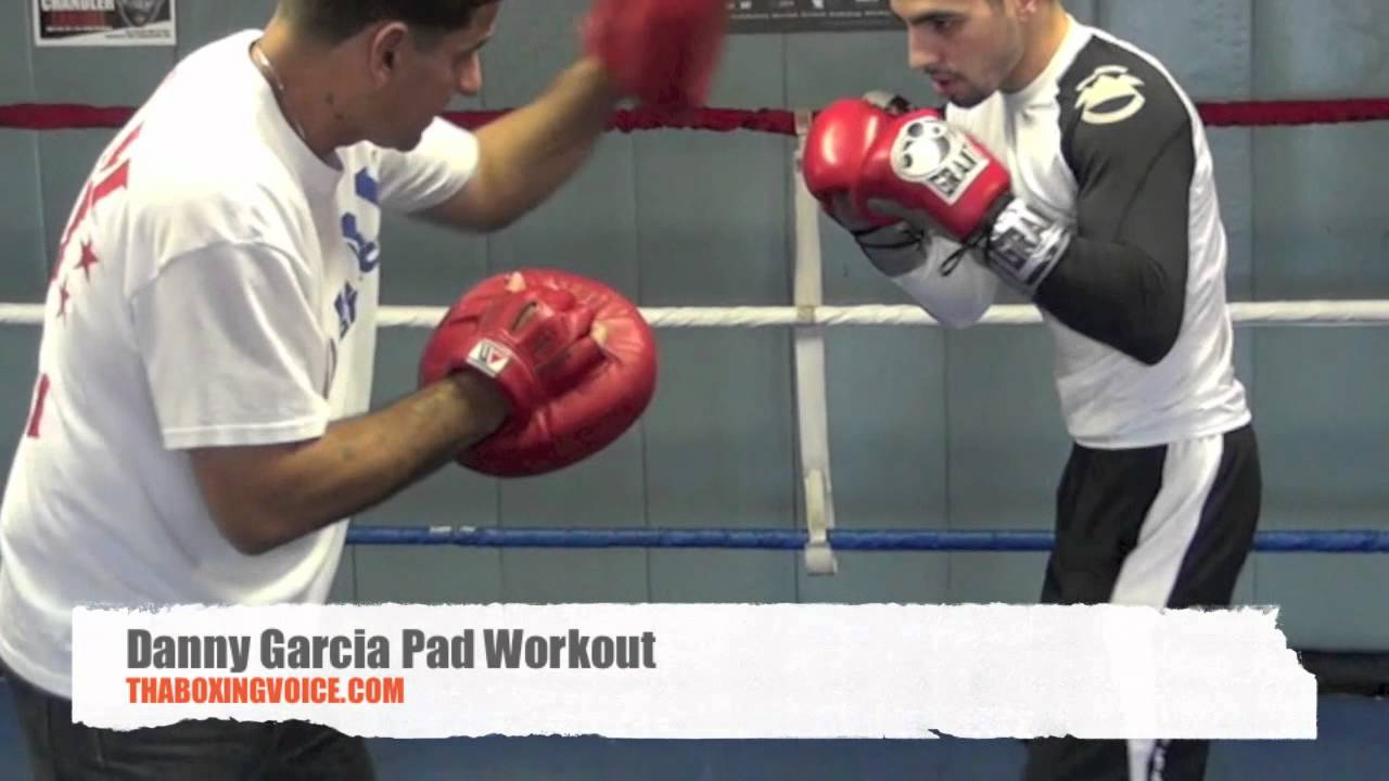 Danny Garcia Doing Pad Work In Preparation for Erik Morales