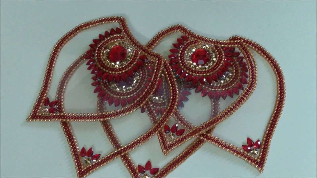 How to make Rearrangeable Kundan Rangoli, How to make Kundan Rangoli on OHP Sheet, DIY Kundan Decor