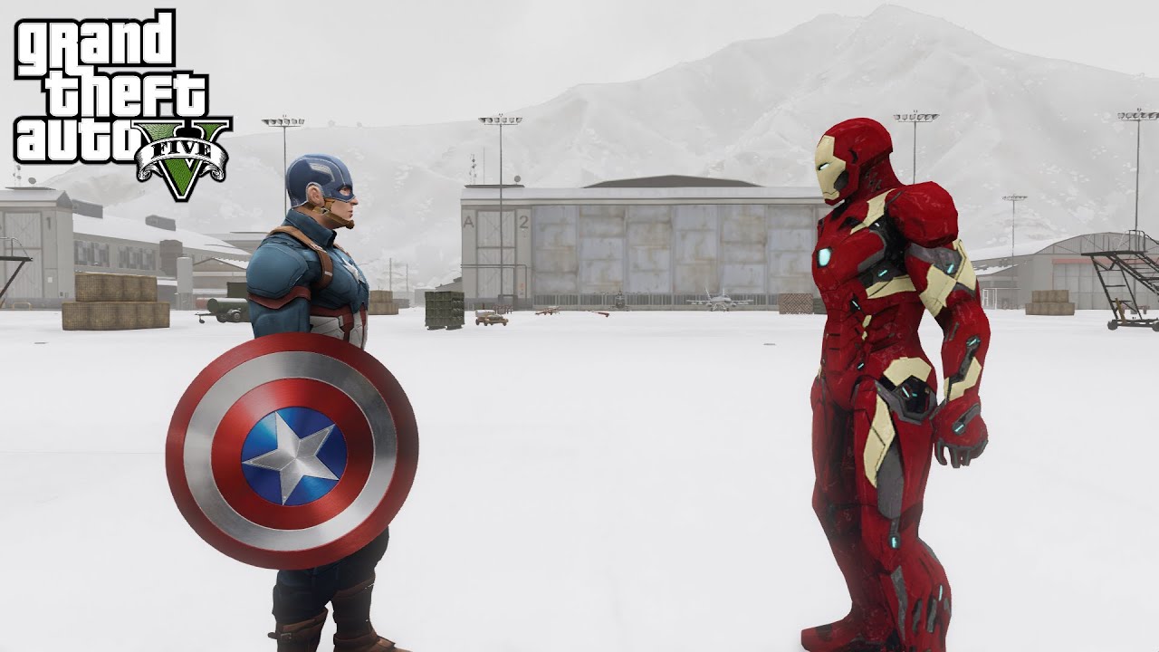 Captain America VS Iron Man (Civil War) - GTA 5 Mod