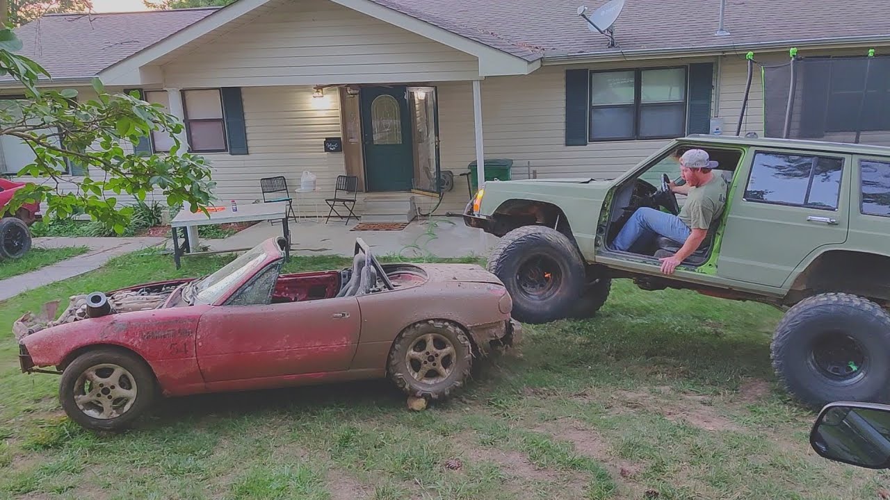 Over heating Miata | Climbing Miata with Jeep (failed lol) | Bent a tire rod on the Focus