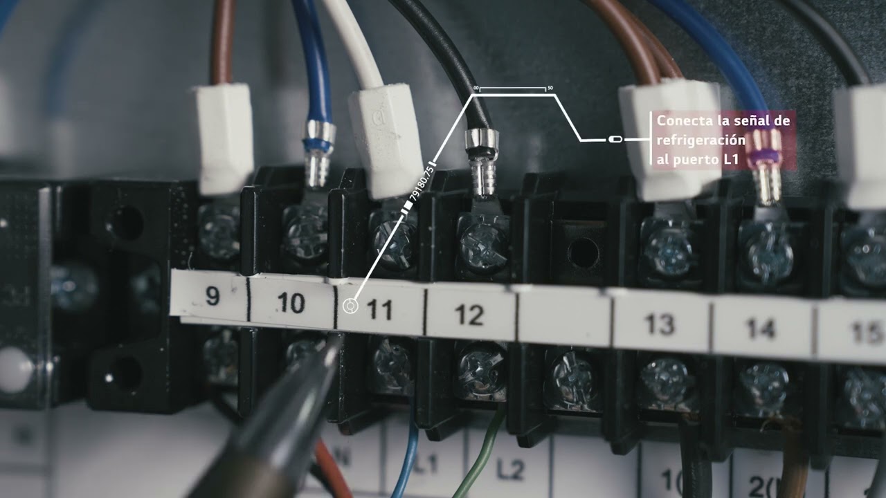 Conexión de un sistema de gestión mediante señal termostato 230V en LG Therma V