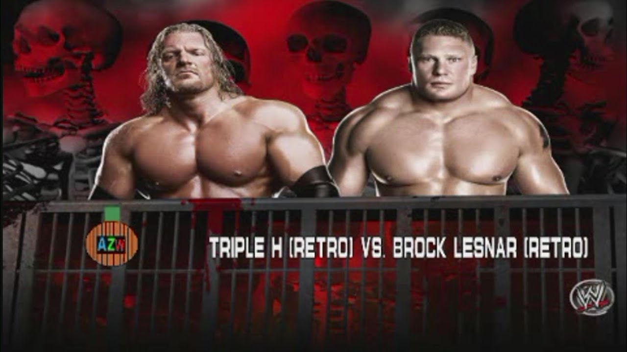 Wwe 2K14 Universe Mode # 214 AZW Halloween Havoc: Triple H (retro) vs Brock Lesnar (retro)