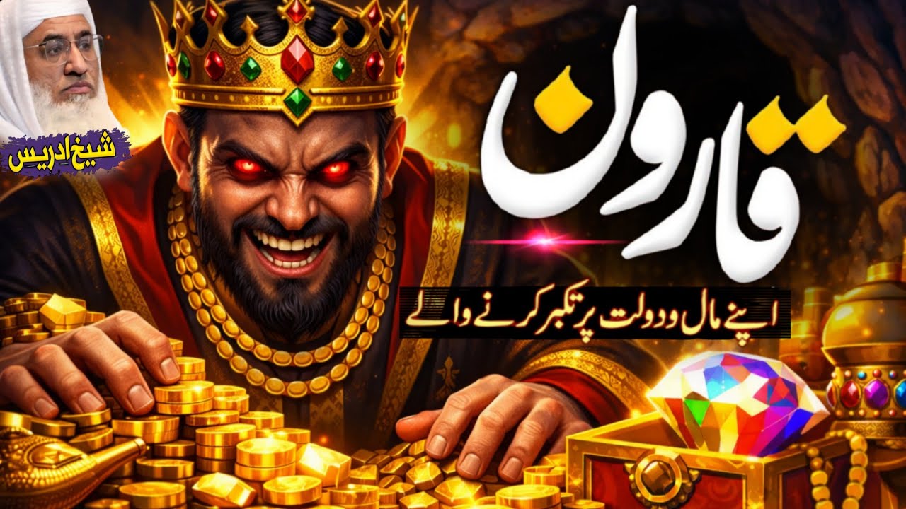 قارون اپنے مال و دولت پر تکبر کرنے والے کا قصّہ | Molana sheikh idrees Sahib pashto bayan