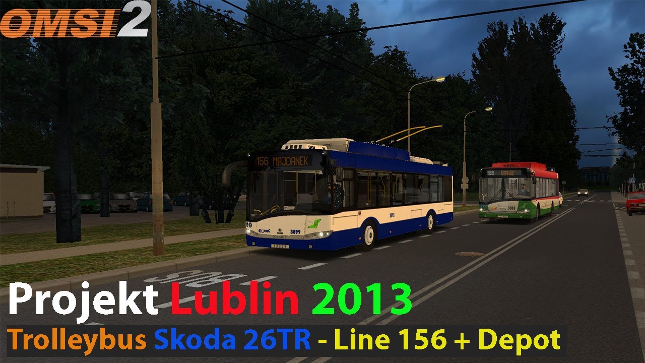 Omsi 2: Solaris Skoda 26TR BG Trolleybus - Chisnau Moldova Repaint | Lublin 2013 - Line 156 + depot