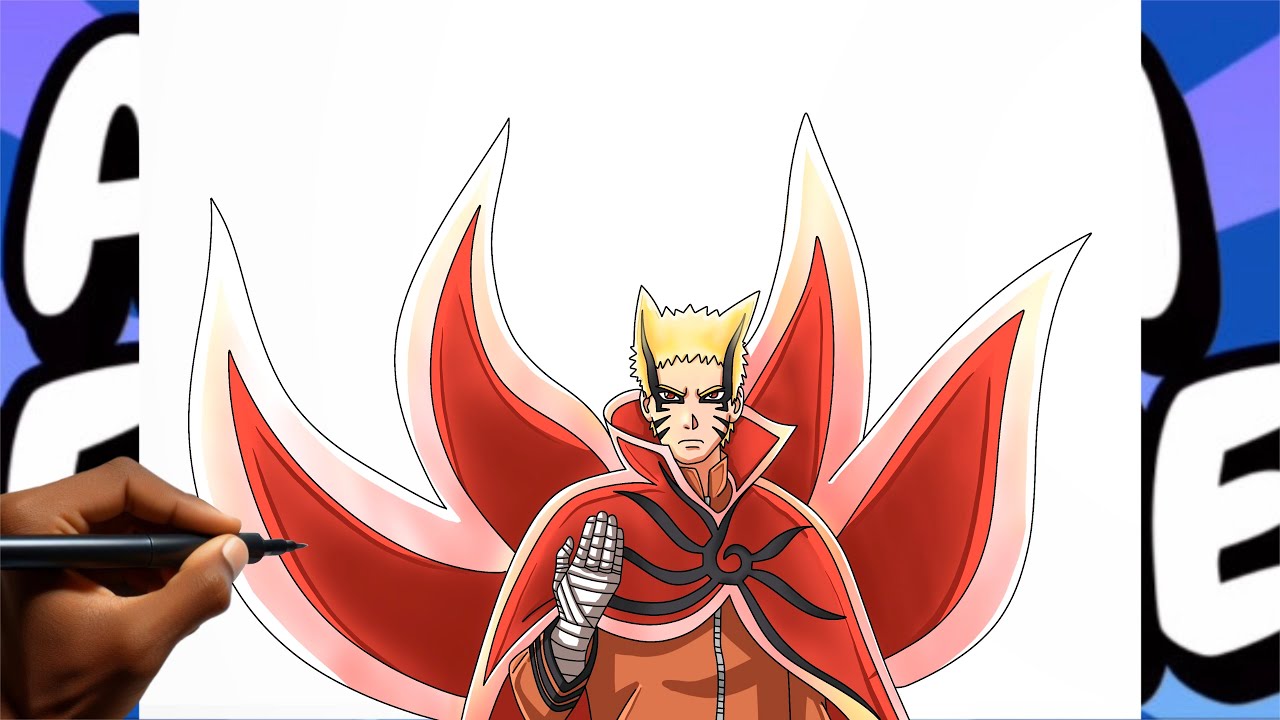 How to Draw Naruto Baryon Mode Easy Step by step