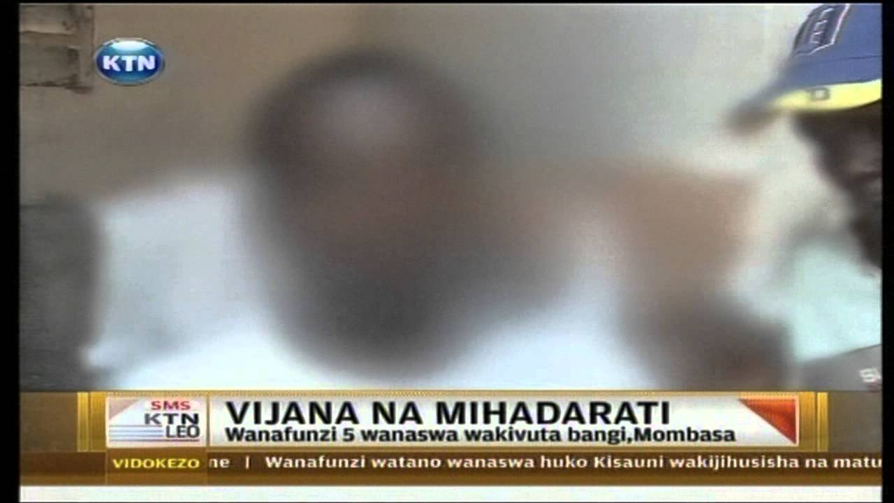 Vijana 5 washikwa Mombasa wakivuta bangi