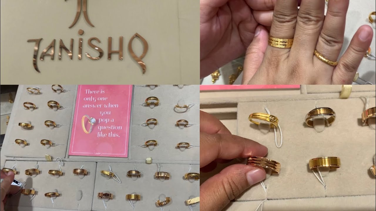 Gold daily wear couple finger ring with weight and price | gold band finger ring for couple