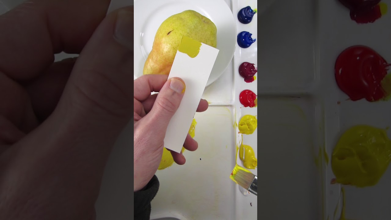 Matching the Color of a Bartlett Pear With Acrylics #shorts