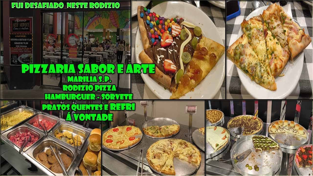 RODIZIO PIZZA  HAMBURGUER  SORVETE BEBIDAS E COMIDA A VONTADE SABOR E ARTE - MARILIA - FUI DESAFIADO