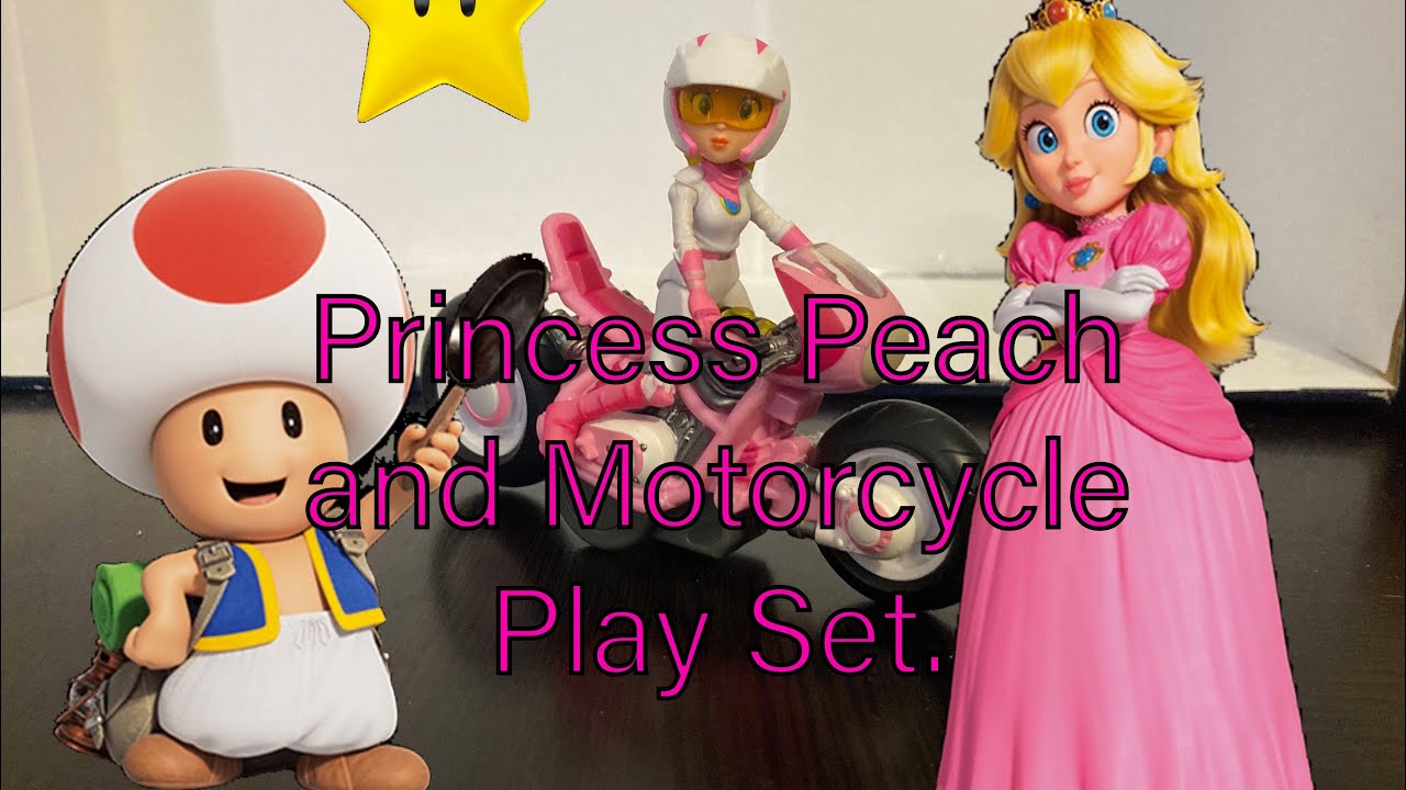 Princess Peach and motorcycle play set | Jacks Pacifics | The super Mario bros. Movie.