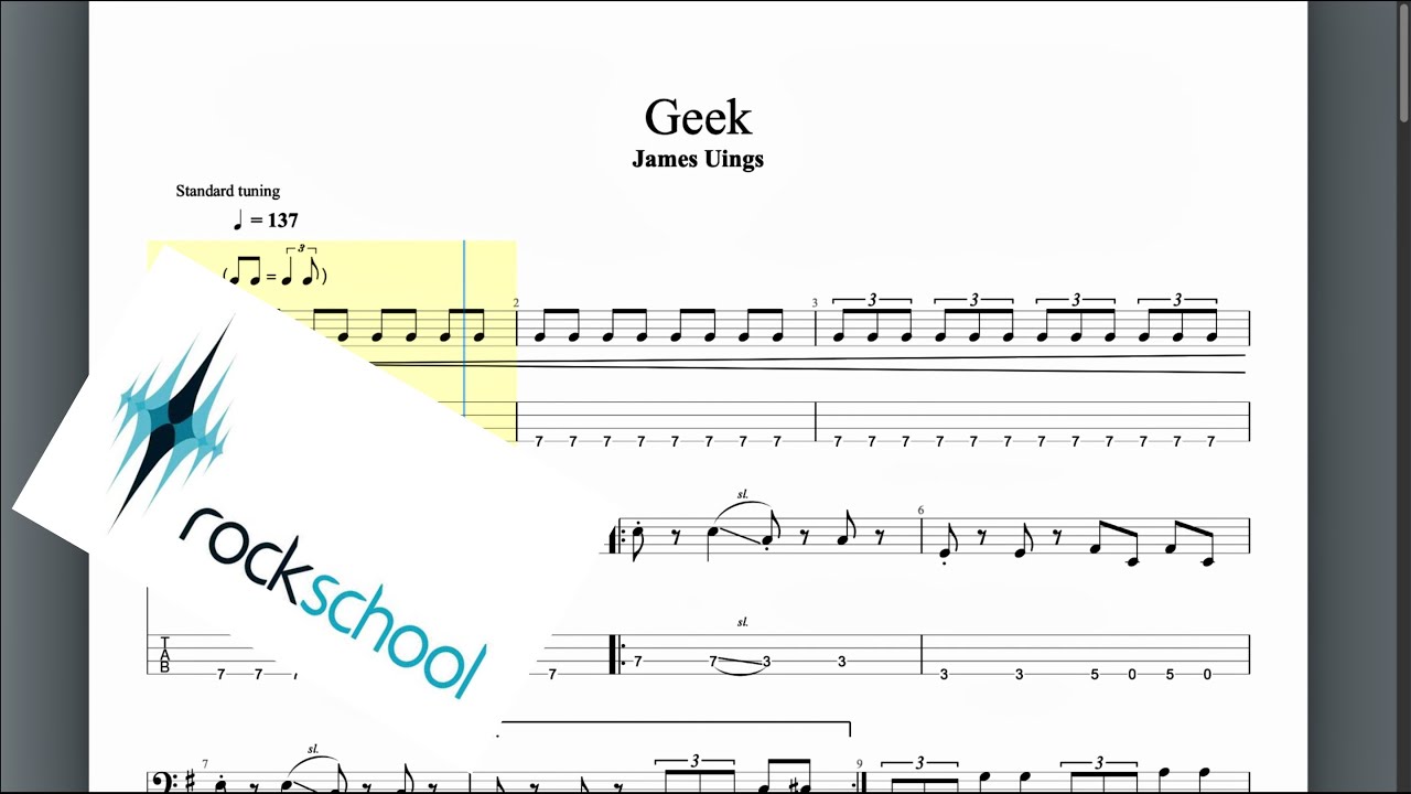 Geek Rockschool Grade 5 Bass