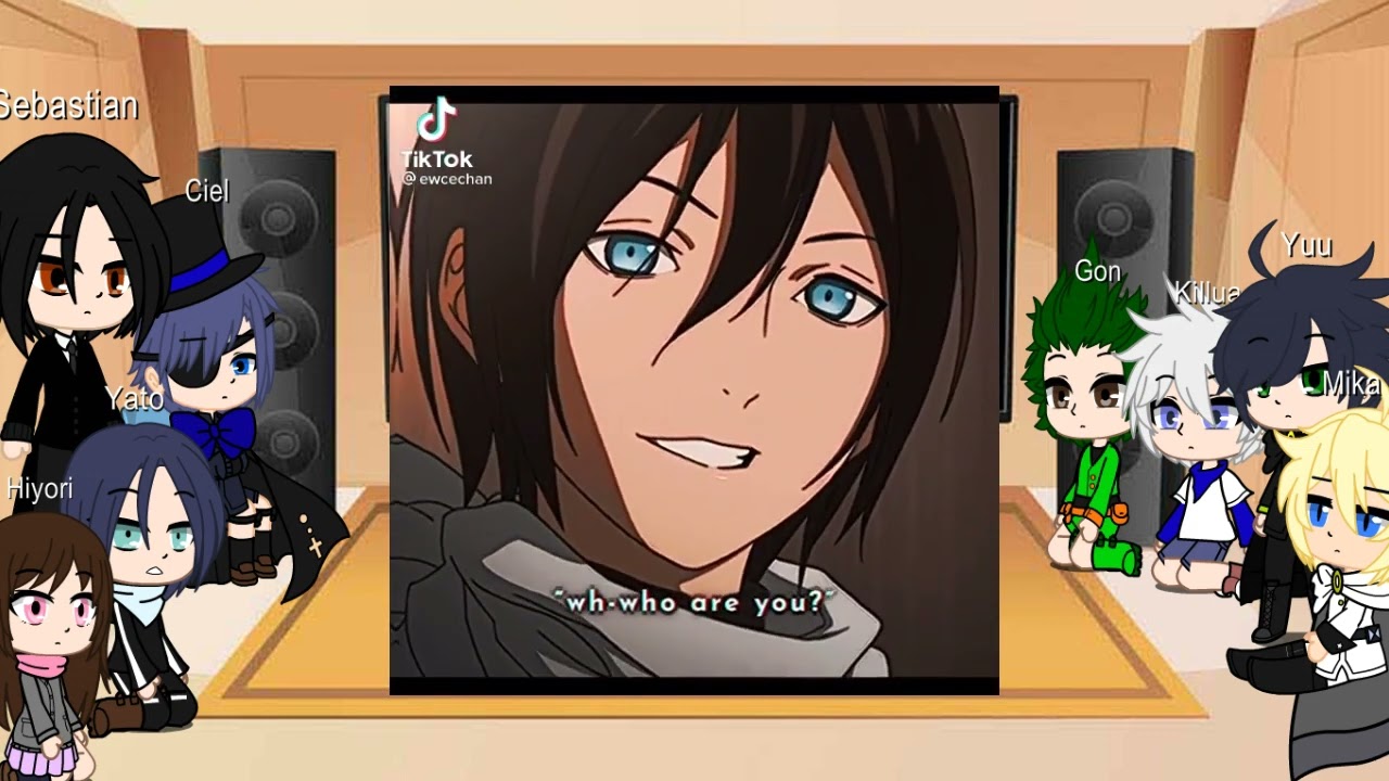 anime characters react to eachother(1/4)//yato,hiyori