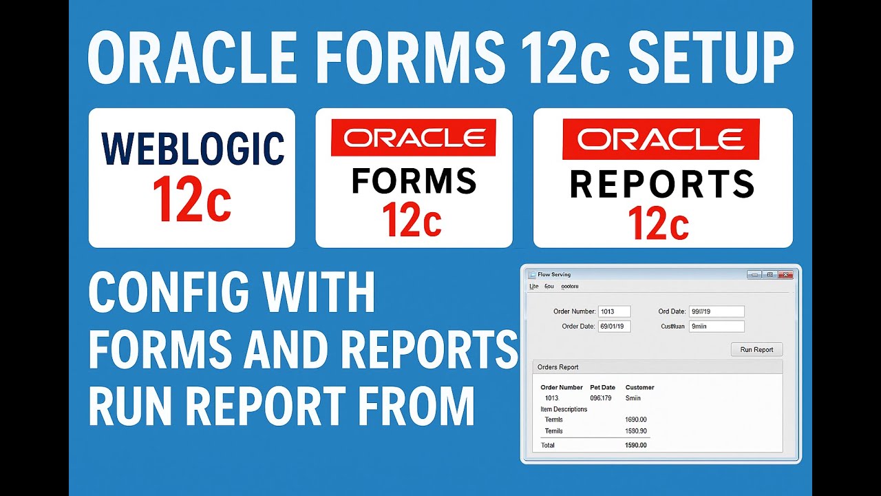 🎯Complete Oracle Forms 12c Full Setup (WebLogic + Reports 12c) | Step-by-Step 1.37 Hour Masterclass!