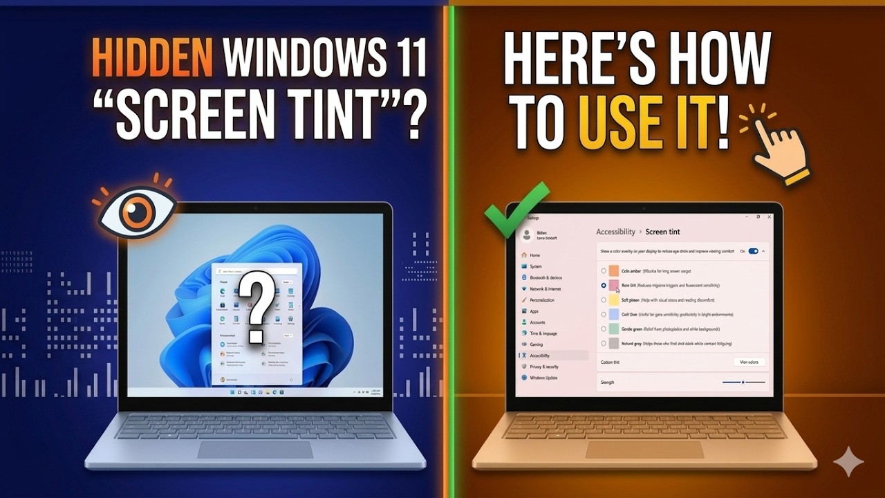 Windows 11 Has a Hidden &ldquo;Screen Tint&rdquo; &mdash; Here&rsquo;s How to Use It