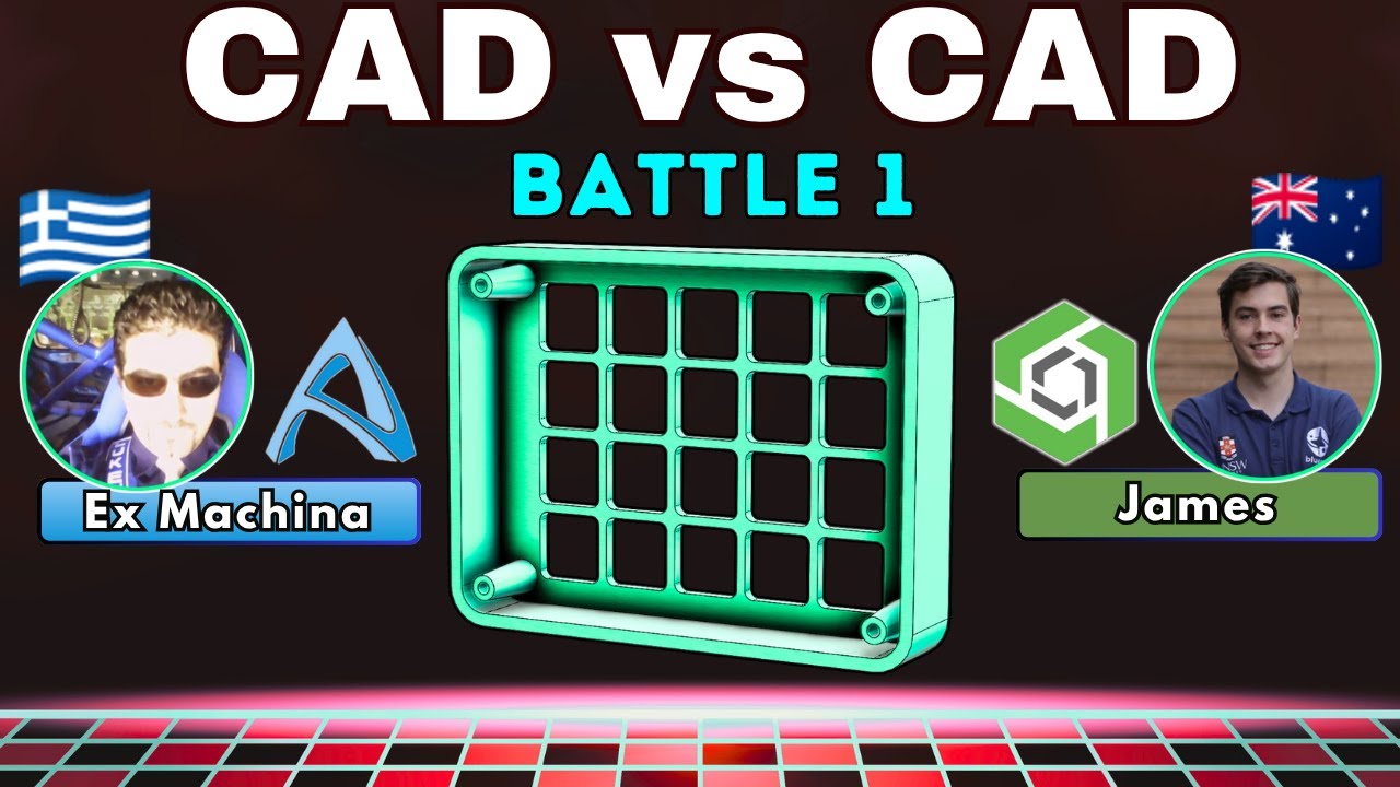 CAD Speedmodeling Tournament! - MATCH 1 Battle 1 - ALIBRE vs Onshape