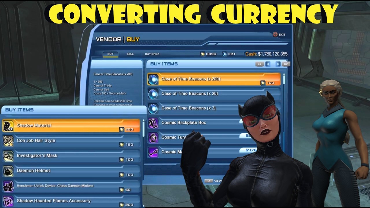 Old Currency Into Source Marks (DC Universe Online)