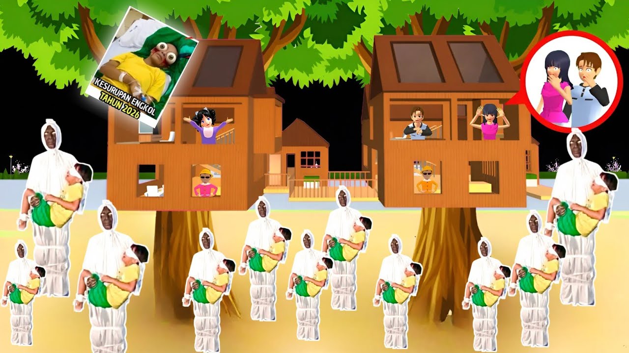 Yuta Mio Buat Rumah Pohon Paling Aman Dari EEE A ENGKOL HANTU POCONG 😱 Sakura School Simulator