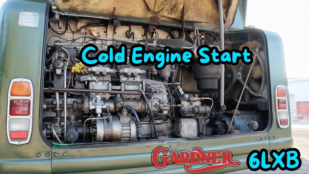 What Engine Is In Our Bus Home? | Gardner 6LXB Cold Start