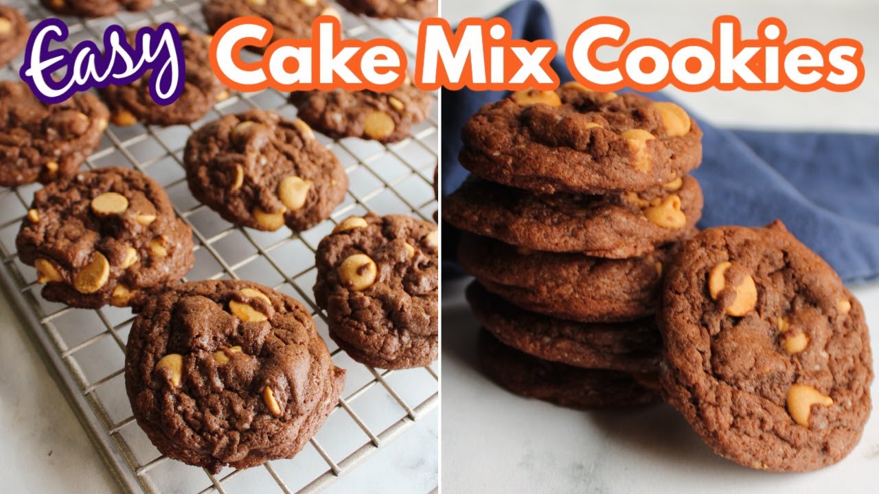 Peanut Butter Chocolate Cake Mix Cookies