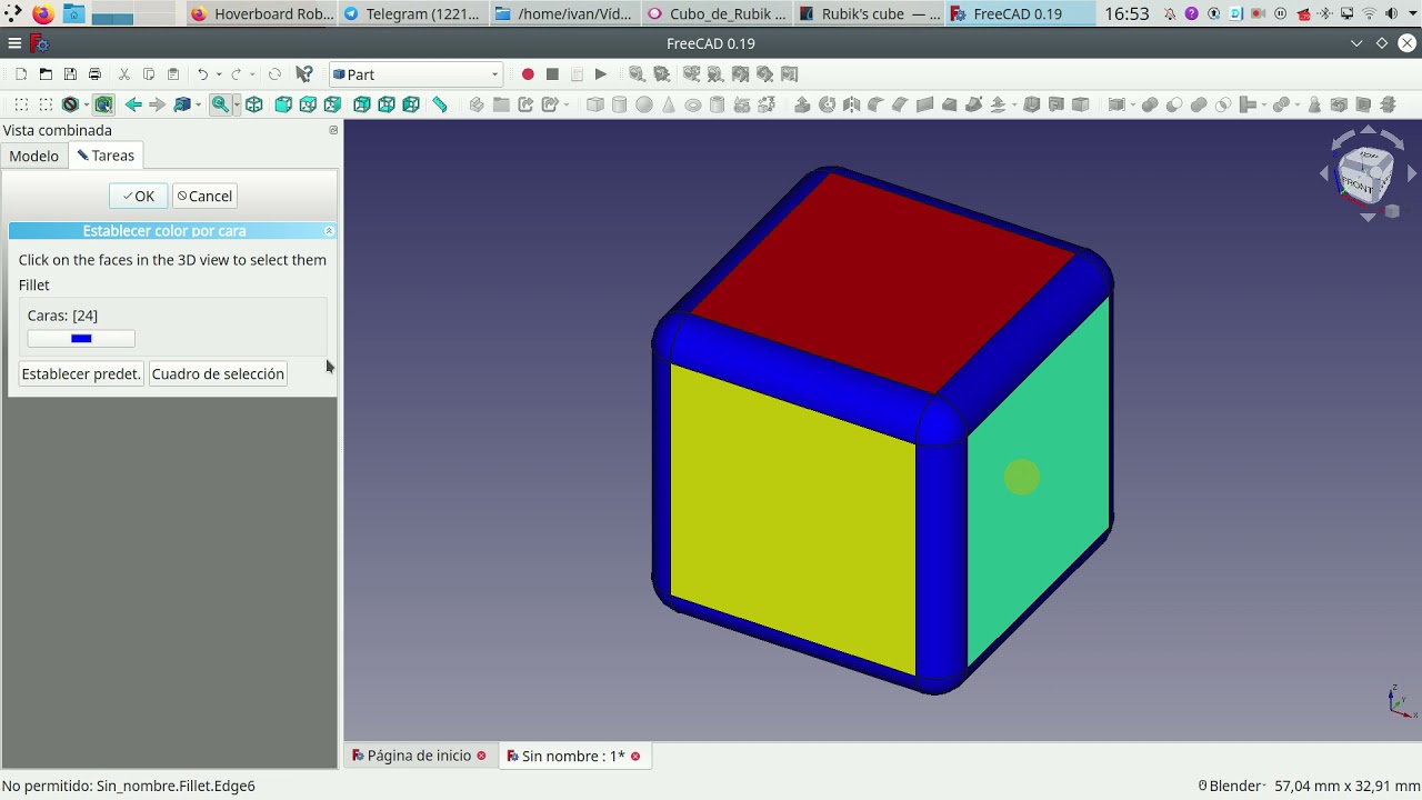 Freecad Cubo de Rubik
