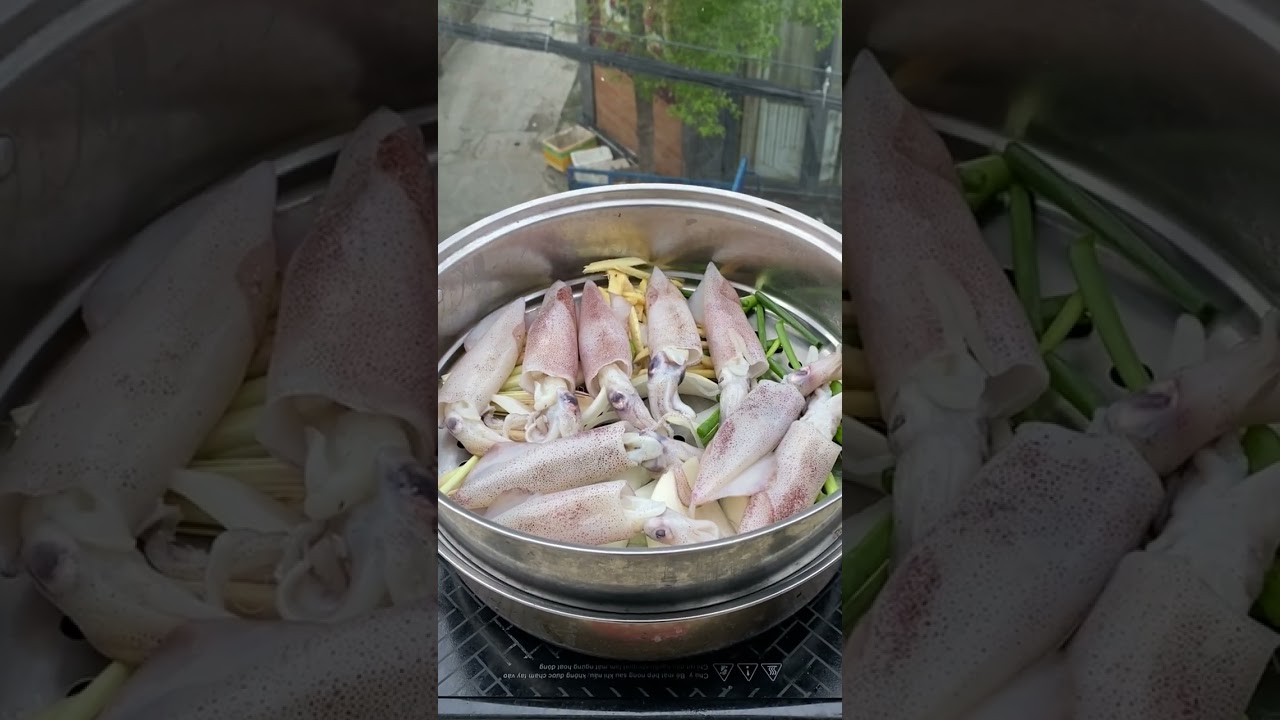 Mực trứng hấp h&agrave;nh gừng ng&agrave;y mưa gi&oacute; | MINOS .COM.VN #minos #hảisảnminos #seafood #minos2