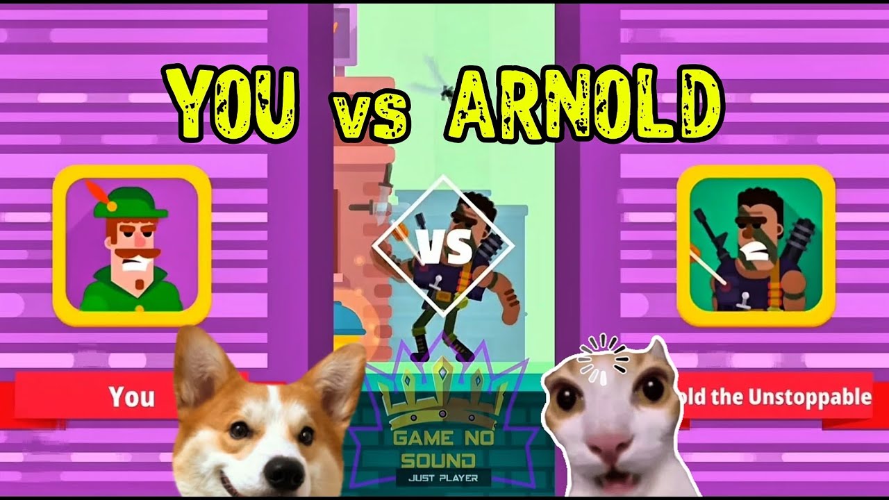 BowMasters Gameplay 🎯 You vs Arnold the Unstoppable | NO SOUND
