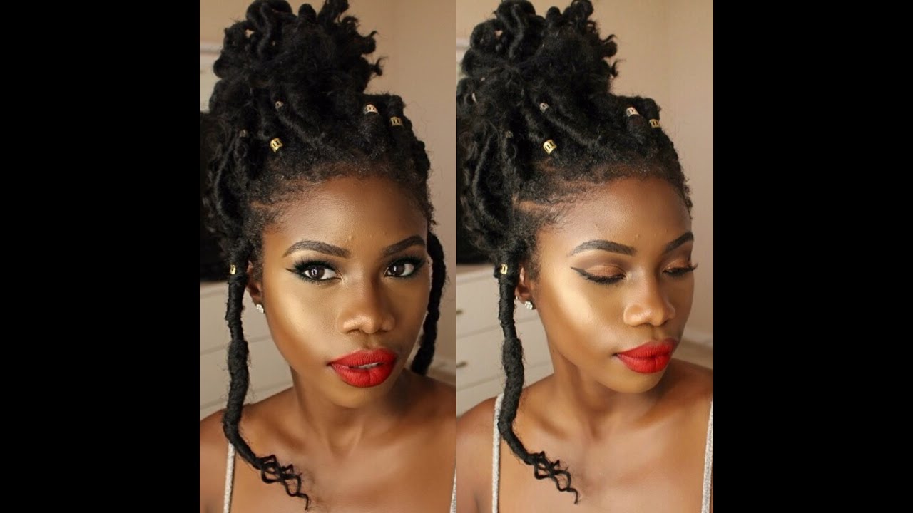 Gold Eyes + Bold Red Lips | ABH Liquid Matte Lipstick American Doll