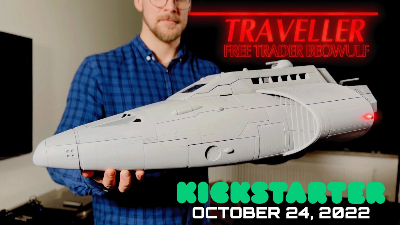 28mm 3D Printed Free Trader Beowulf from the Traveller RPG Universe - Journey So Far