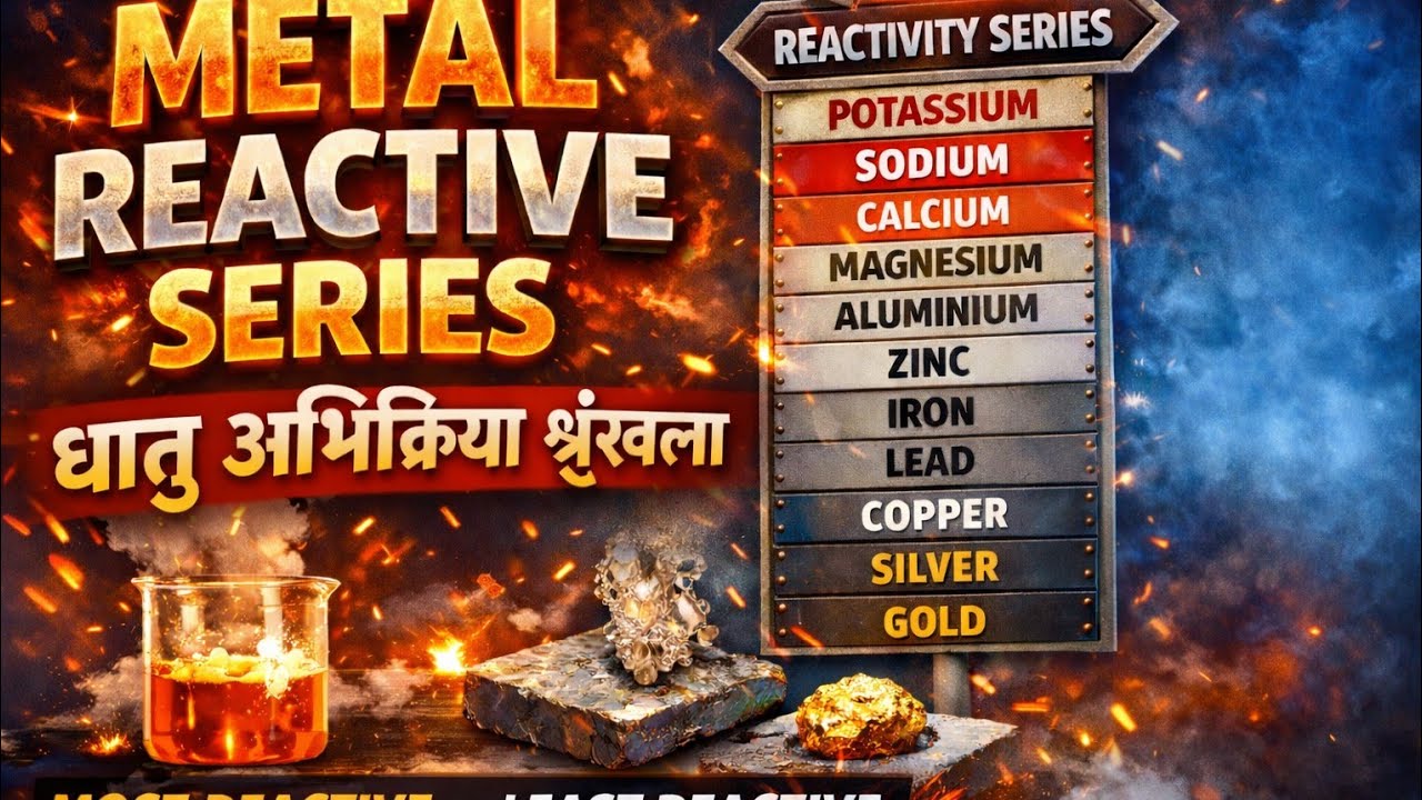 Metal reactive series||धातुओं की अभिक्रियाशीलता