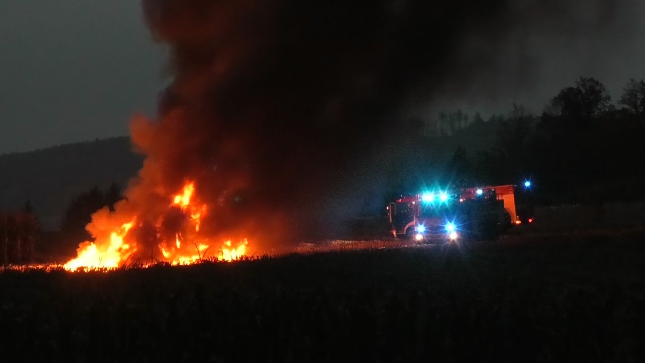 POŽÁR ŘEZAČKY NA KUKUŘICI!!! - Rožmitál pod Třemšínem