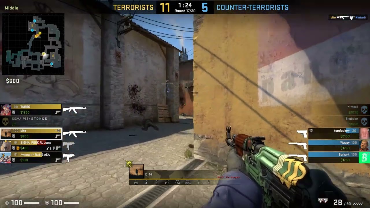 B1t 4k in random MM game