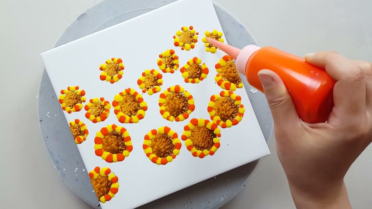(1021) Endless Sunflower Field | Easy Painting Ideas for Beginners | Designer Gemma77