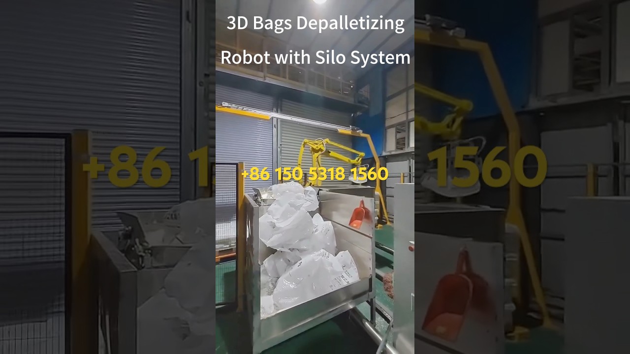3D Camera Bags Depalletizing Robot #depalletizing #depalletizer #robotics