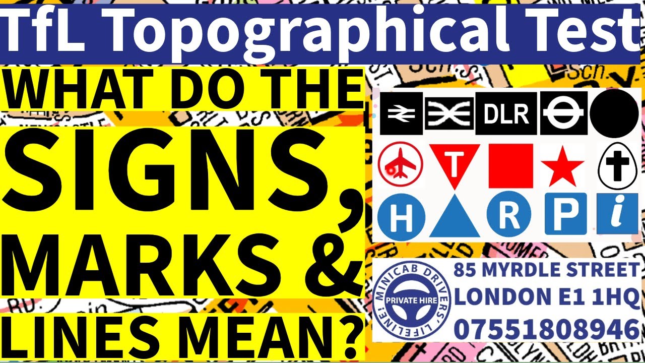 TfL Topographical Signs, Marks & Lines on Map | A Detailed Explanation | TfL Topographical Test 2024