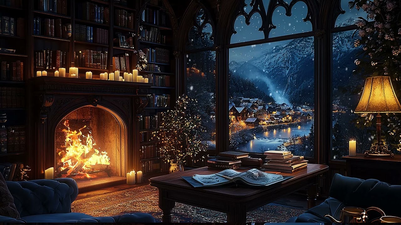 Candlelit Victorian Library | Calm Reading Atmosphere for Clear Thinking and Quiet Study Flow