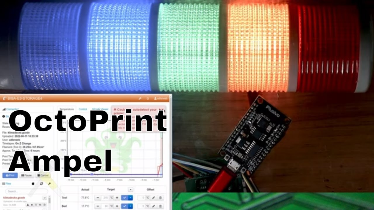 BitBastelei #511 - LED-Signals&auml;ule f&uuml;r OctoPrint mit ESP8266/Arduino