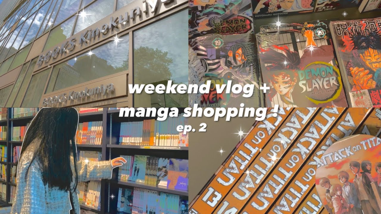 🌱 vlog ep 2 : weekend vlog, getting vaccinated, manga shopping + haul, aot manga set