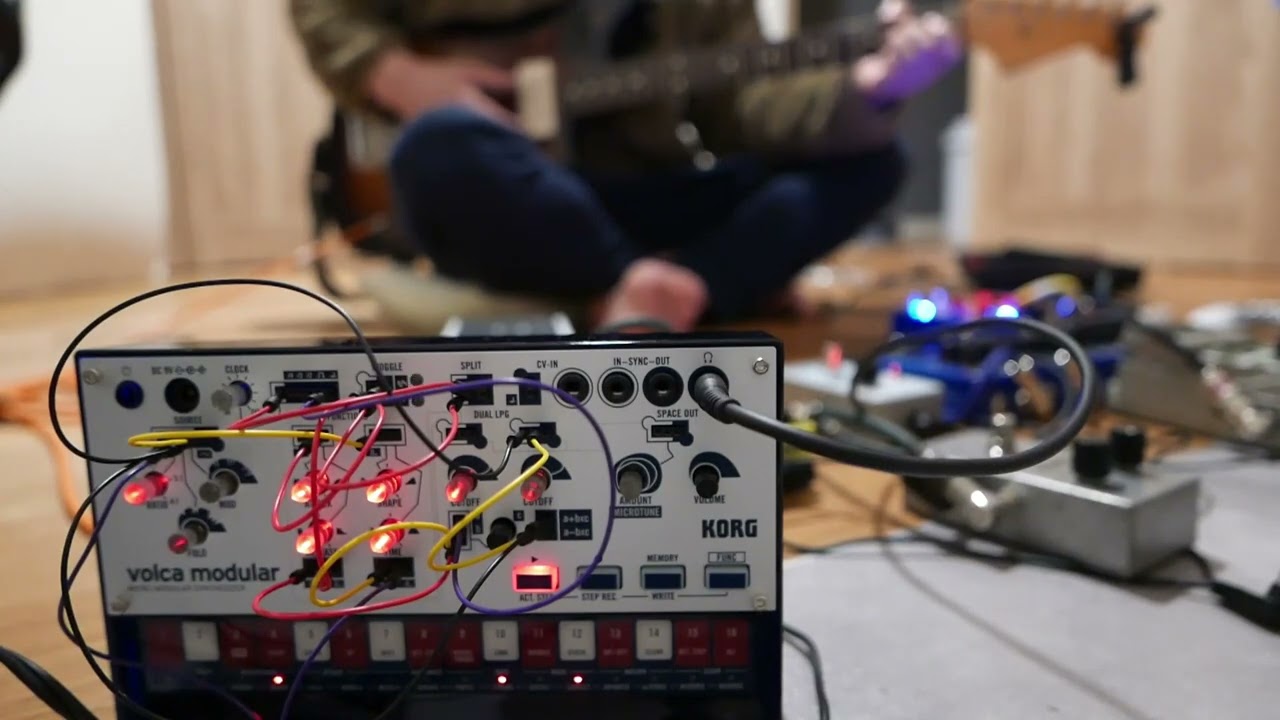volca modular ambient drone jam with guitar