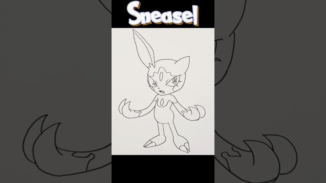 Sneasel Pokemon Drawing | POKEMON #shorts #drawing #art #pokemondrawing #sneasel